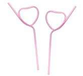 Słomki zakręcone Serduszka, 6x250mm, 5 szt