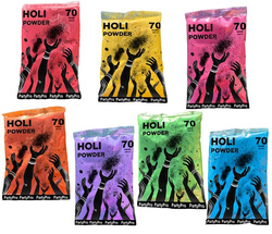 Proszek Holi Heart, mix kolorów, 7 szt.