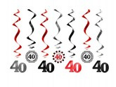 Świderki 40 urodziny, 60 cm, 7 szt., 1 op.