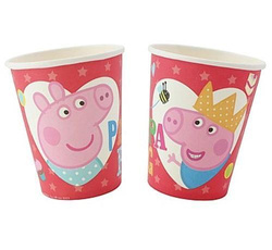 Kubeczki papierowe Świnka Peppa, 8 szt.