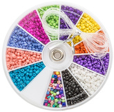 Zestaw Koralików Szklanych Mini do Wyrobu Biżuteri