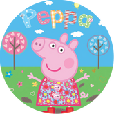 Opłatek tortowy 14 cm, Świnka Peppa 1 szt.