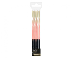 Świeczki Świderki Ombre złoto-kremowe, 15cm 5szt