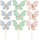 Toppery na tort Motylki, 9 x 6.5 cm 9szt.