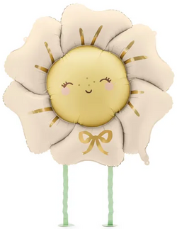 Balon Foliowy Chodzący KWIATEK z Nóżkami 104x104cm