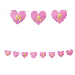 Baner Happy Birthday MAŁA KSIĘŻNICZKA Serca 290cm