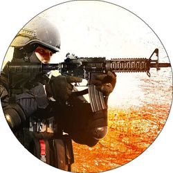 Opłatek tortowy 29 cm, Wojsko 1szt.