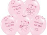 Balony z misiem "MAM JUŻ ROCZEK" różowy, 5 szt.