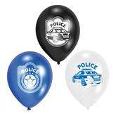 Balony Policja, 23 cm, 6 szt.