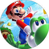 Opłatek tortowy 29 cm, Super Mario 1 szt.