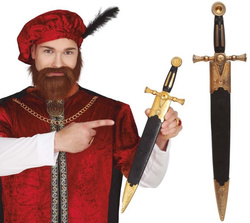 MIECZ RYCERSKI w Pochwie Broń Sztylet 52cm