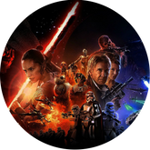 Opłatek tortowy 14 cm, Star Wars 1 szt.