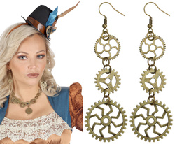 Kolczyki Wiszące Steampunk Koła Zębatki 2szt.