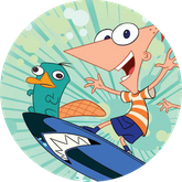 Opłatek tortowy 29 cm, Fineasz i Ferb 1 szt.