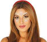 Naklejki Biżuteria Kryształki Srebrne 3D na Twarz