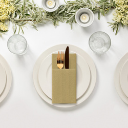 Zestaw RYBA Bieżnik Serwetki Kieszonki Sztućce