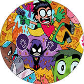 Opłatek tortowy 29 cm, Młodzi Tytani 1 szt.