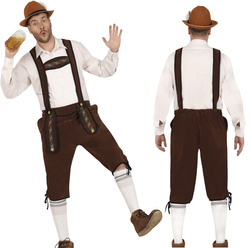 Kostium Strój Bawarczyk OKTOBERFEST Spodnie, L