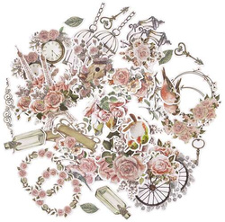 Kształty Papierowe Ozdobne Love Paris DIY 44szt.