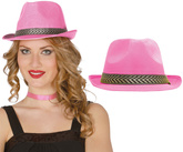 Kapelusz Gangsterski Różowy Kawalerski Lata 20