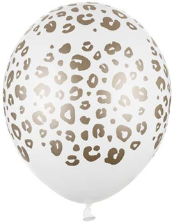 Balony 30 cm, Cętki, Pastel Pure White, 1 szt.