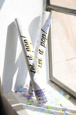 Tuba z Kolorowym Konfetti Strzelająca Ślub 40cm