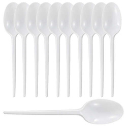 Łyżki wielokrotnego użytku ECONOMY białe 100szt.