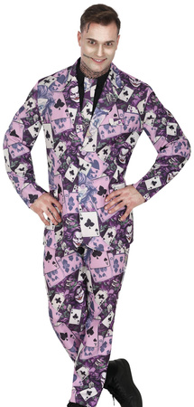 Kostium Strój Joker Pokerzysta Komik Gangster, L
