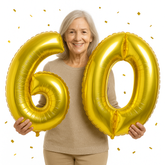 Zestaw Balonów Foliowych Liczba 60, złote, 100cm
