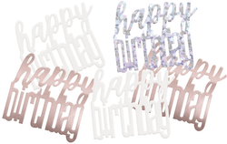 Konfetti Dekoracyjne Happy Birthday Różowe Złoto