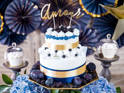 Tasiemka satynowa, królewsko niebieski, 38mm/25m