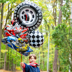 Balon Foliowy Wyścig Racing Flaga SZACHOWNICA 45cm