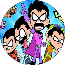 Opłatek tortowy 29 cm, Młodzi Tytani 1 szt.