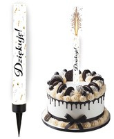 Fontanna Tortowa CZARNY NAPIS Dziękuję 1szt.