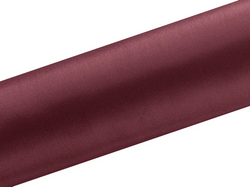 Satyna Gładka Bieżnik Dekoracja BORDOWY 0,16 x9m
