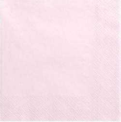 Serwetki 3-warstwowe 20 szt., Różowe (Powder Pink)