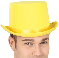 Kapelusz CYLINDER Klauna ŻÓŁTY Czapka Magik