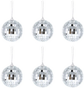 Zawieszki KULE DYSKOTEKOWE Lustrzane 7cm 6szt.