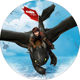 Opłatek tortowy 14 cm, 1 szt. Jak wytresować smoka