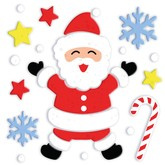 Dekoracja Ozdoba Żelowa na Okno MIKOŁAJ Zima