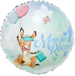 Balon foliowy Mam Już 1 Roczek, 18" (kangurek)
