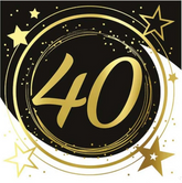 Serwetki Papierowe 40 URODZINY 33x33cm 12szt.