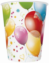 Kubeczki BALONY Baloniki Urodziny Party 250ml 8szt