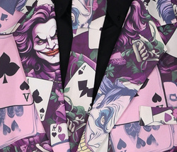 Kostium Strój Joker Pokerzysta Komik Gangster, M