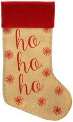Skarpeta Świąteczna Prezenty Jutowa Ho Ho 43x25cm