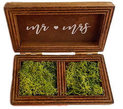 Drewniane Pudełeczko na Obrączki Ślubne