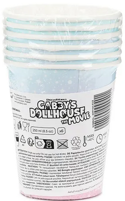 Kubeczki Papierowe Koci Domek Gabi, 250 ml, 6szt. 