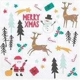 Serwetki Merry Xmas, 33x33cm, 1 kpl.