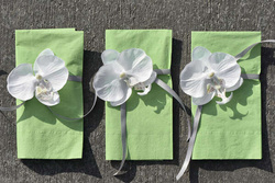 Dekoracja Orchidea, biała 4 szt.