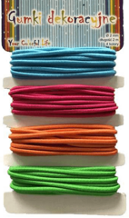 Gumki Ozdobne Dekoracyjne Metalik 2mmx2m 4 kolory